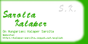 sarolta kalaper business card